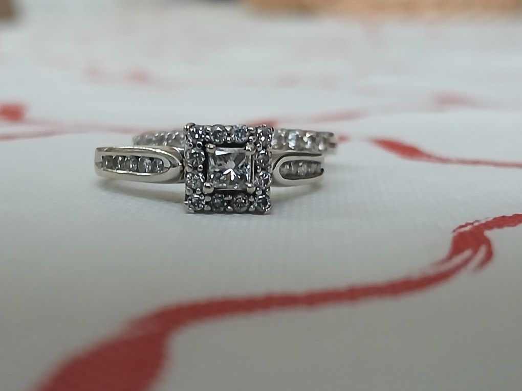 Diamond Engagement Ring/wedding Band