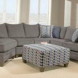 Stylish Charcoal Sectional Sofa