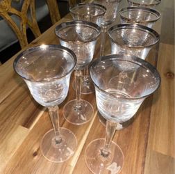 Mikasa platinum water/wine goblets