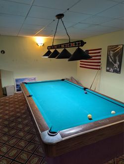 2 Pool tables and card table
