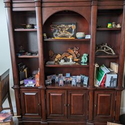 Large Bookcase With Cabinet Storage