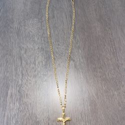 Cross Crucifix Gold Chain 