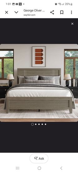 George Oliver Wood Platform Bed Frame