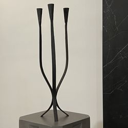 Midcentury Iron Brutalist Candelabra 