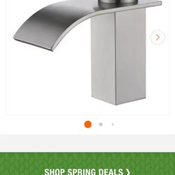 SUMERAIN
Waterfall Single Handle Single Hole Bathroom Faucet in Brushed Nickel