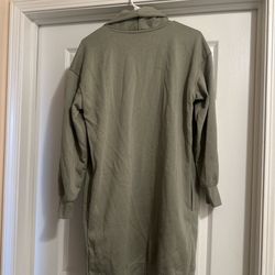 Oversized khaki green cardigan 