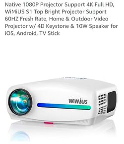 Wimius Projector with surrounding system package.