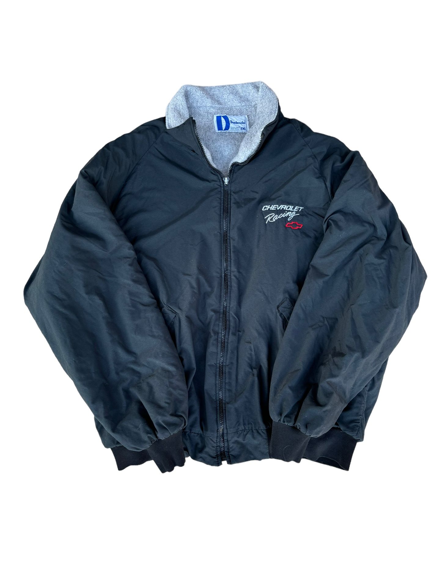 SIZE MENS 2XL: Vintage Dunbrooke Chevrolet Racing Bomber Jacket 