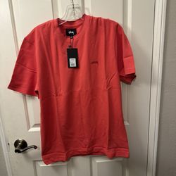 Nee Stussy Charles Jersey Tee Small Pink