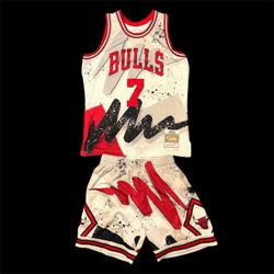 Mitchell & Ness 1995 Bulls Toni Kukoc Jersey & Shorts Sz L 