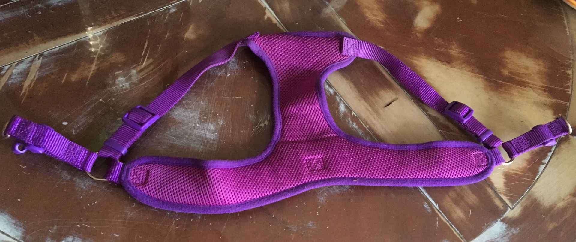 Medium size mesh comfort dog harness in purple