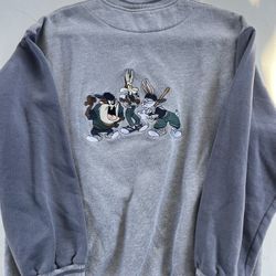 Vintage 1994 Looney Tunes Baseball Full Zip Sweats 