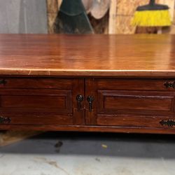 Very Large Wood Coffee Table 