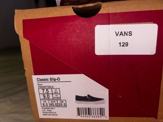 Vans Classic Slip-On Black Size 7.5M / 9W