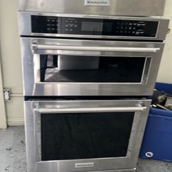 KITCHEN AID 30”WIDE BUILT IN MICROWAVE OVEN COMBO