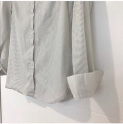 White Pinstripe Button-Down Dress Shirt