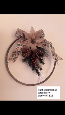 Rustic Barrel Ring Wreath