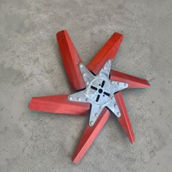 18" Red 6-Blade Metal Engine Cooling Fan – Automotive Radiator Fan Blade