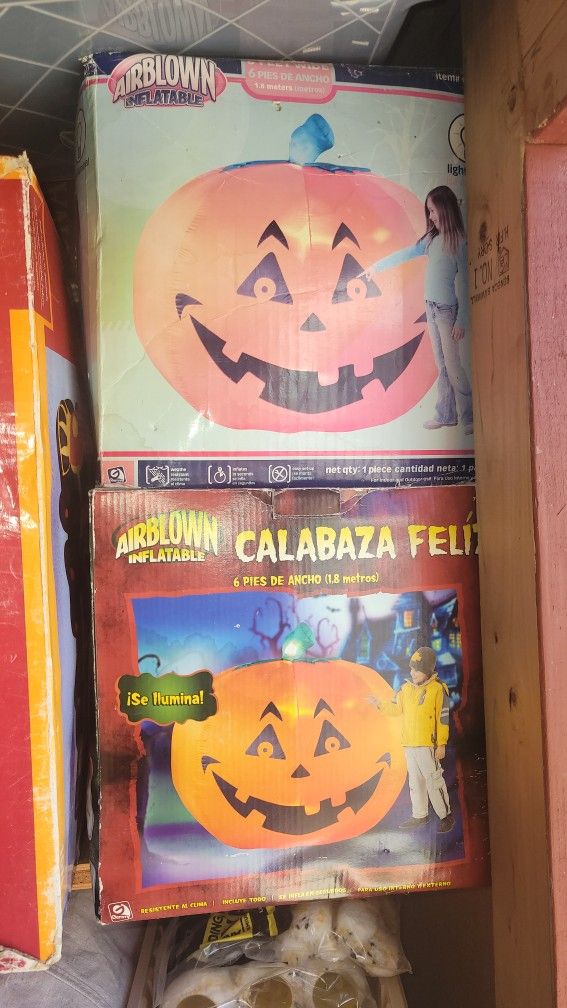 Blow up pumpkins six foot