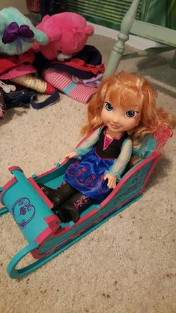 Frozen doll w sleigh brand new!!