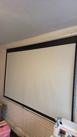 Akia Screens 100" Manual Pull Down Projector Screen 4K HD 8K HDR