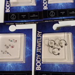 Nose Belly Button Lip Piercings