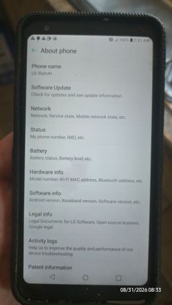 LG Stylo 4 Plus - 32GB Black (in a case)