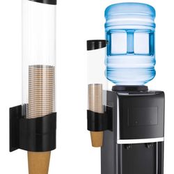 Disposable Paper Cup Dispenser,Water Cooler Pull Type Cup Holder Fits 7oz-12oz Cups,Wall-Mounted Cup Organizer for Water Coolers, Pull-Type Paper Cup 