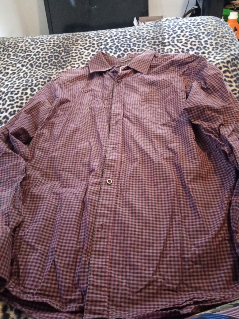Men's Plaid Shirt Size XL