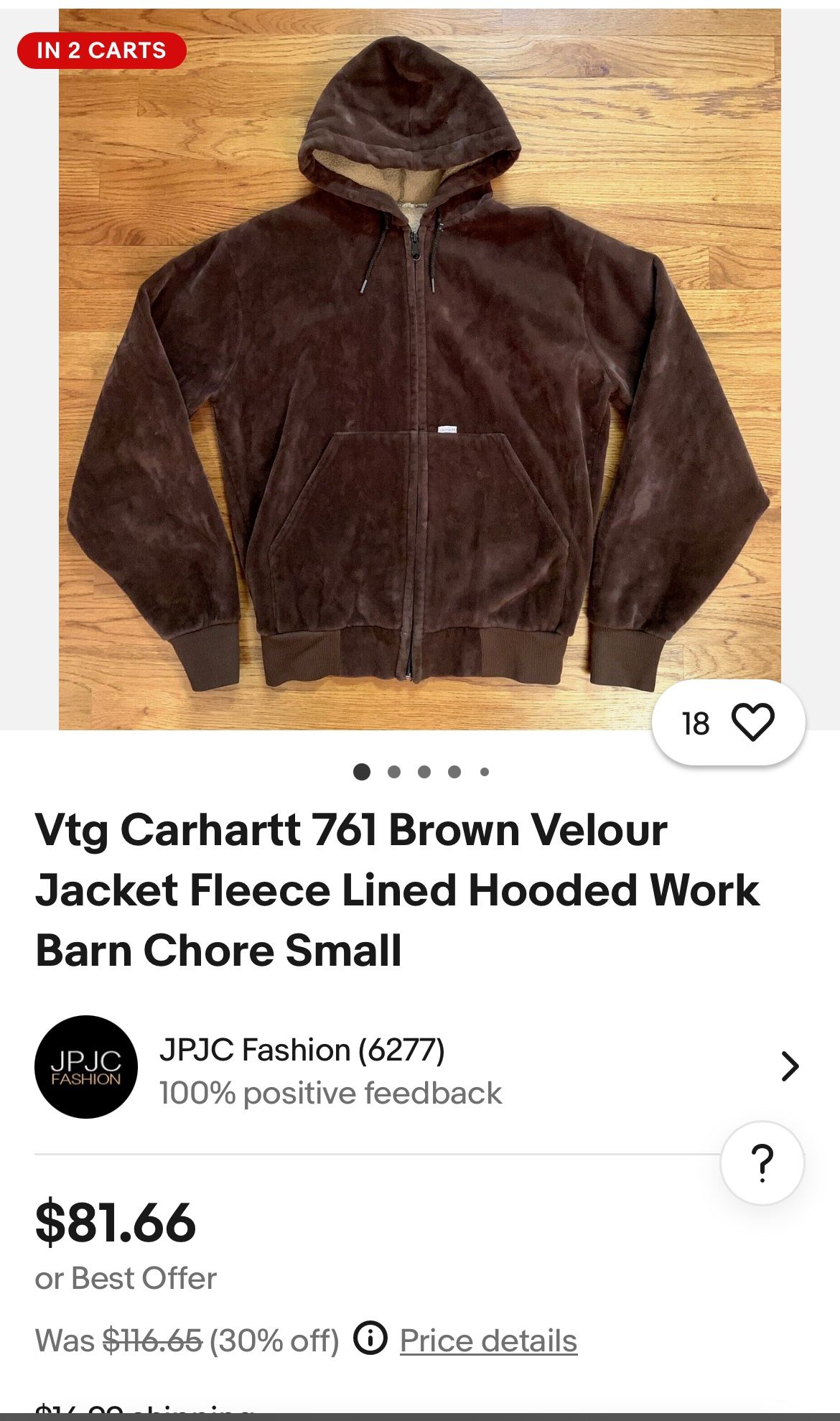 Carhartt 761 Fleece Jacket (Medium)