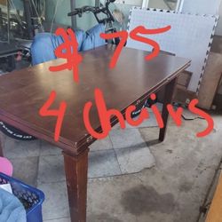 Dinning Table And Four Chairs 