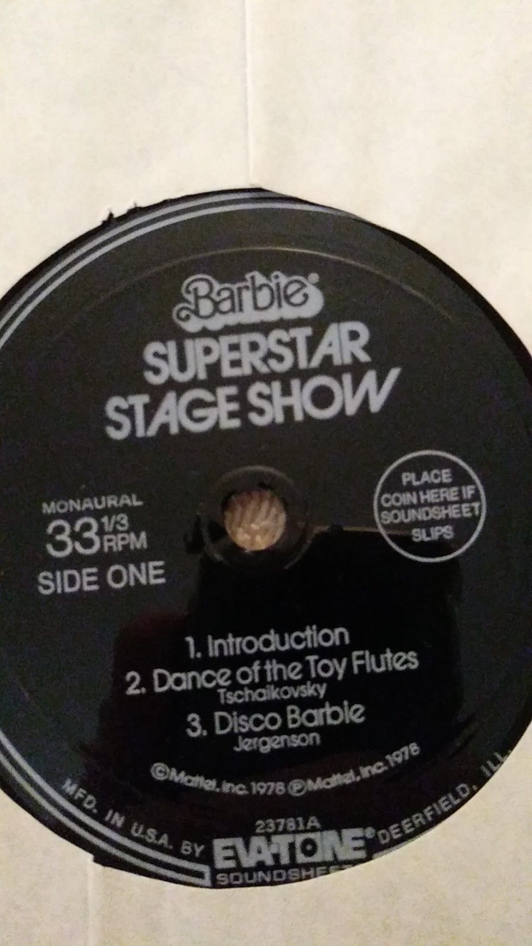 Barbie's Superstar Stage Show '78 Flexi-disk