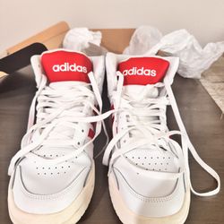 Size 10.5 - adidas Entrap Mid White Scarlet Art  