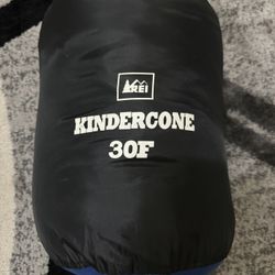 REI Kindercone  +30F Mummy Sleeping Bag w/ REI Stuff Sack Youth unisex Blue Outdoor 