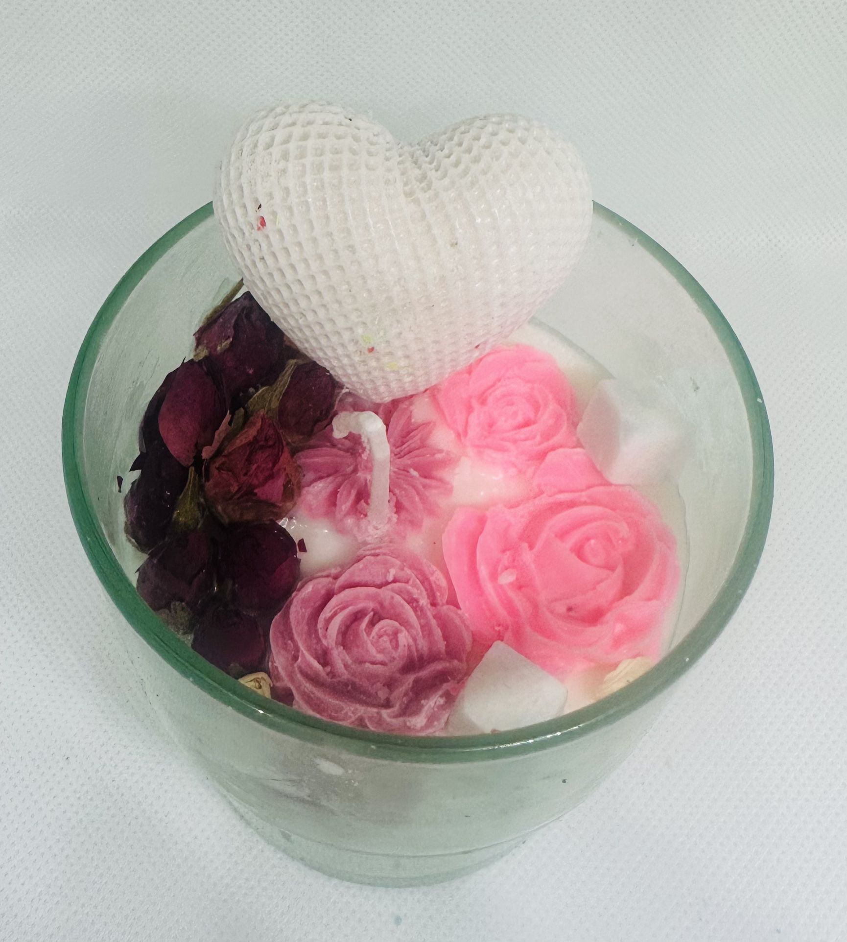 Scented Candles Vanilla And Bloom With Rose And Heart 