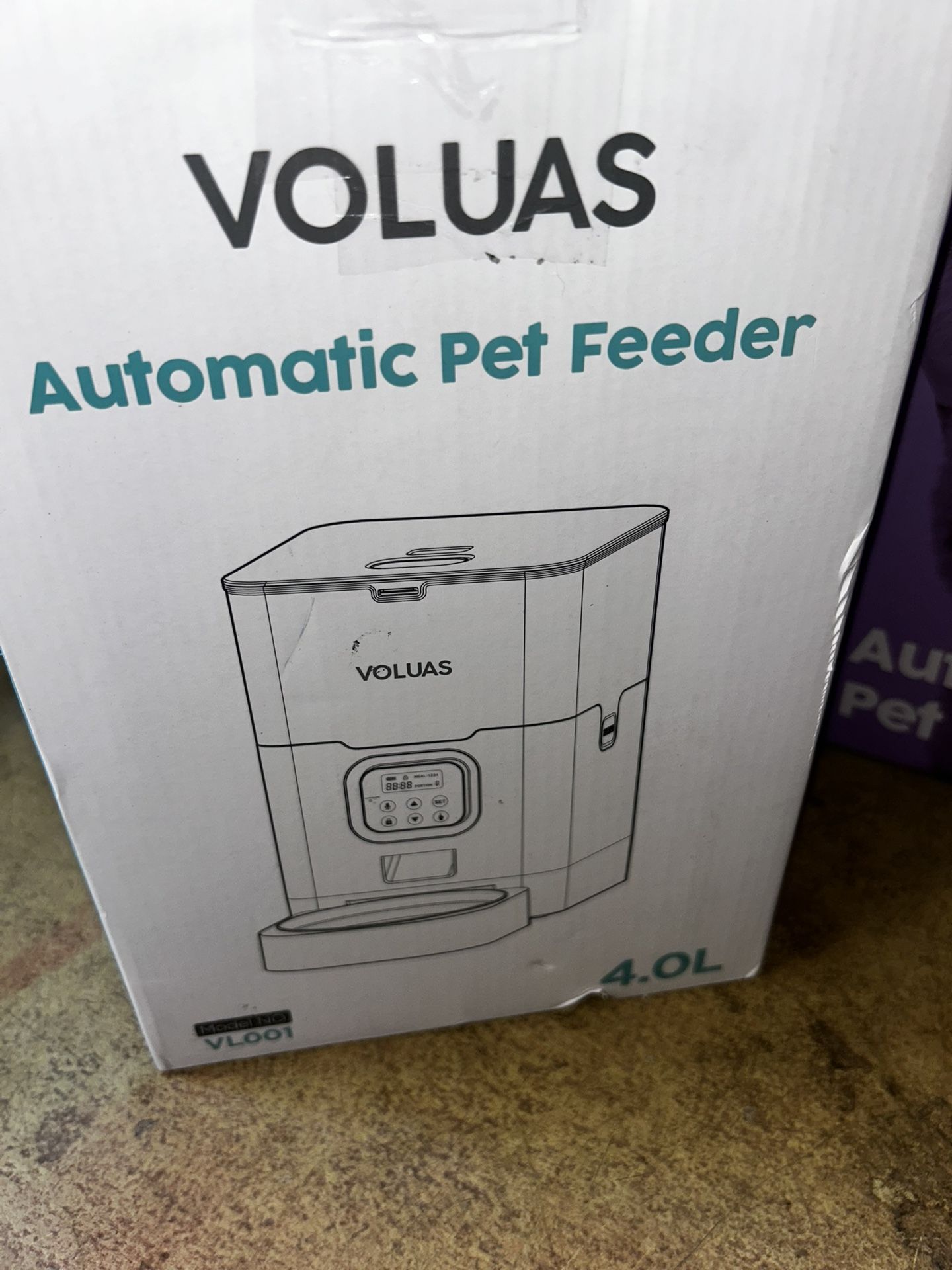 VOLUAS Automatic Cat Feeders - Timed Pet Feeder for Cats and Dogs with Dry Food Dispenser, Desiccant