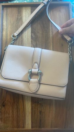 Powder pink chaps crossbody purse