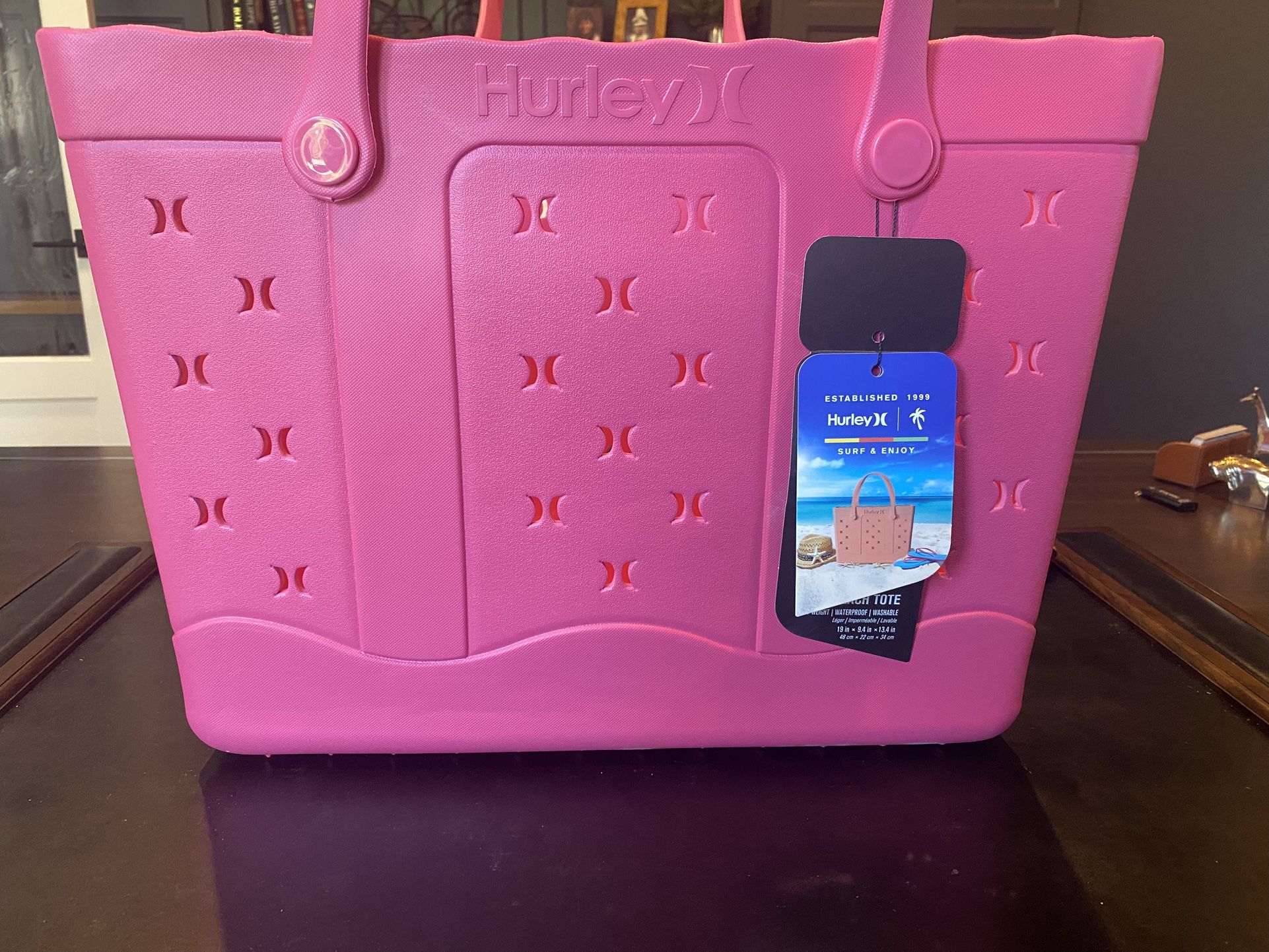 Hurley Large Beach Tote Neon Pink Brand New!