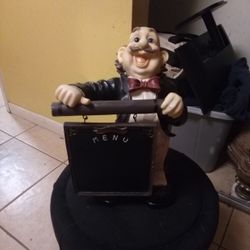 Small Table Menu Board Statue With Chalkboard 