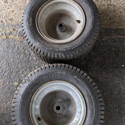 Two turf saver lawn mower Wheels and tires