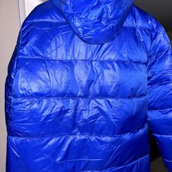 Moncler Bubble Coat Blue