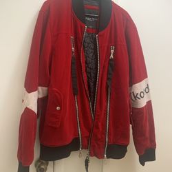 Côte De Nuits Red Velvet Bomber Jacket