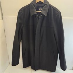 Dockers Men's Wool Blend Walking Coat – Size Large – Classic Mid-Length Jacket – Warm Winter Overcoat