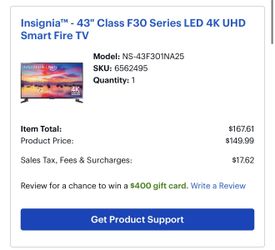 Insignia™ - 43" Class F30 Series LED 4K UHD Smart Fire TV