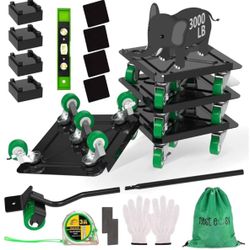 (1111-0) Heavy Duty Furniture Dolly 360° Rotating 5 Wheels, Alloy Steel Furniture Movers Up to 3000 lbs/1360 Kg Load Capacity with Measure Tape and Le