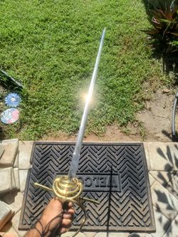 Decorative Rapier Sword with Gold Guard