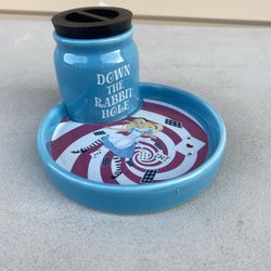 Alice In Wonderland Down The Rabbit Hole Candy, Change Dish / Ashtray/ Etc.