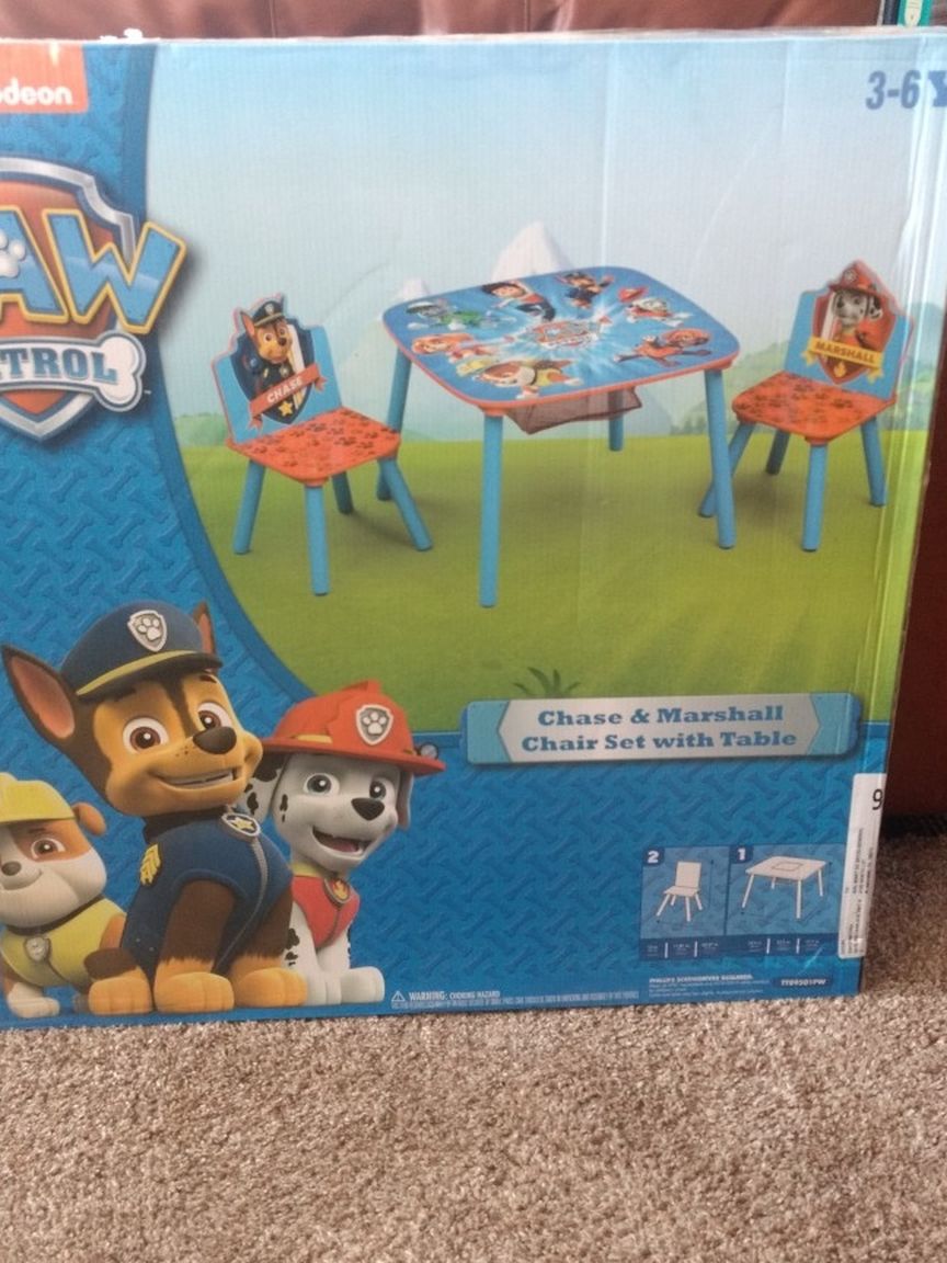 Paw Patrol Chair And Table Set