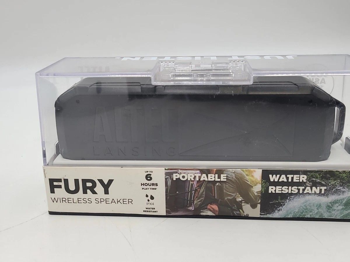 Altec Lansing Fury Wireless Water Resistant Portable Speaker -Black