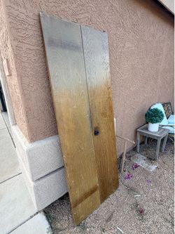 Brown Wood Bi-Fold Sliding Closet Door - 29.75” x 78.75”